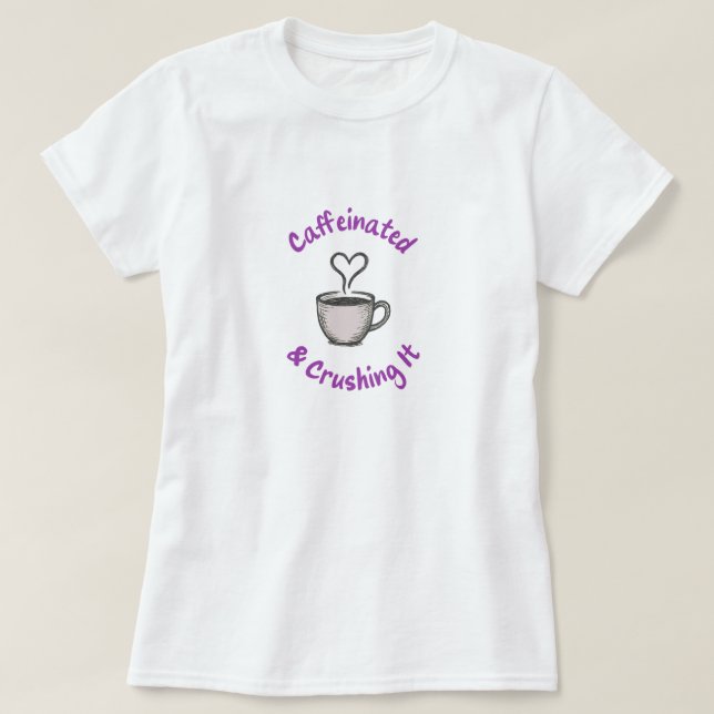 casual graphic t-shirt - coffee lovers (Design Front)