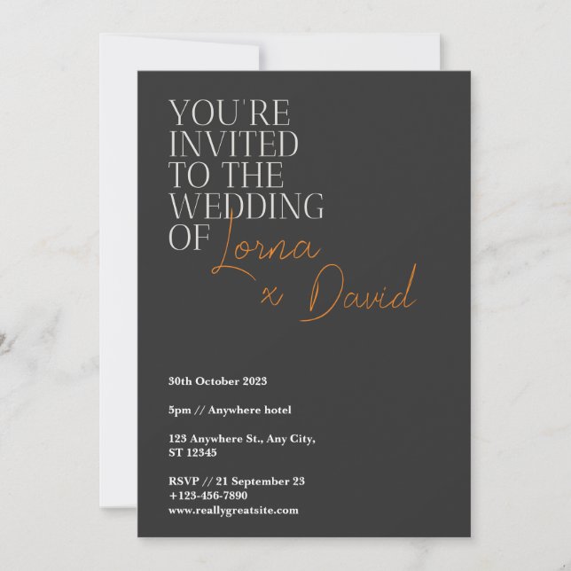 Casual Halloween Wedding Invitations (Front)