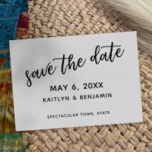 Casual Handwriting Save the Date, Simple Wedding
