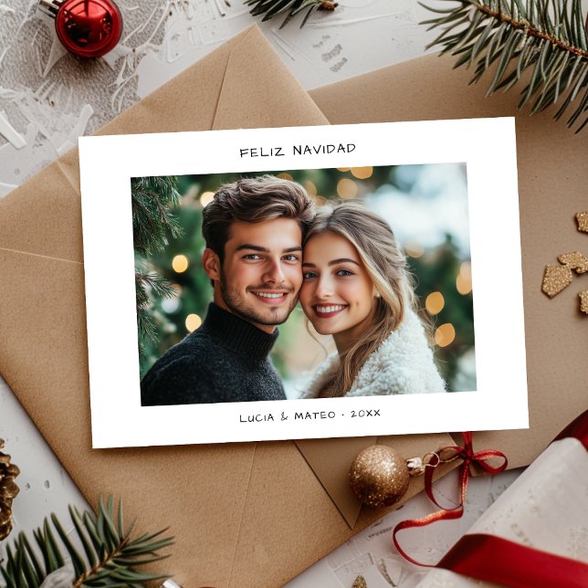 Casual Handwriting Spanish Christmas Feliz Navidad Holiday Card (Creator Uploaded)