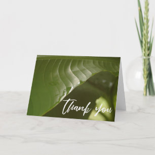 Casual Handwriting Thank You, Banana Leaf Photo Card