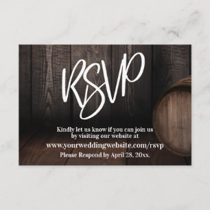 Casual Handwriting Typography Wooden Barrel Enclosure Card