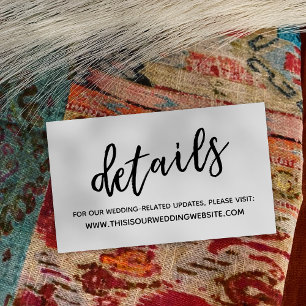 Casual Handwriting Wedding Details Enclosure Cards