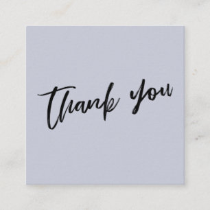 Casual Handwriting Wedding Thank You Dusty Blue Enclosure Card