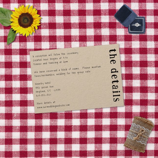 Casual Handwritten Typography Kraft Enclosure Card (Creator Uploaded)