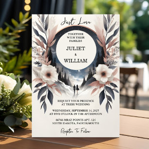 Casual Heart Nothing Fancy Just Love Wedding Invitation