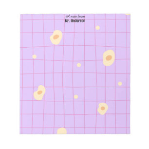 Casual Lines Purple Teacher Notepad