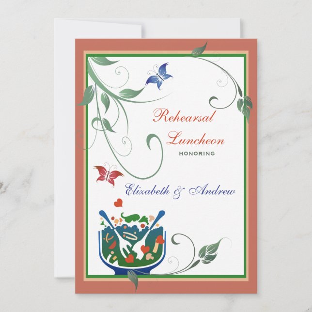 Casual Lunch - Rehearsal Luncheon Invitation (Front)