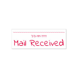 Casual "Mail Received" Rubber Stamp