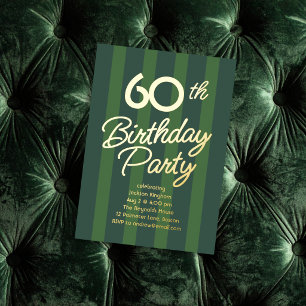 Casual Milestone Birthday Party Foil Invitation