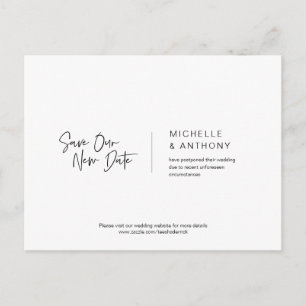 Casual Minimal, Save our new date, Postponed Postcard