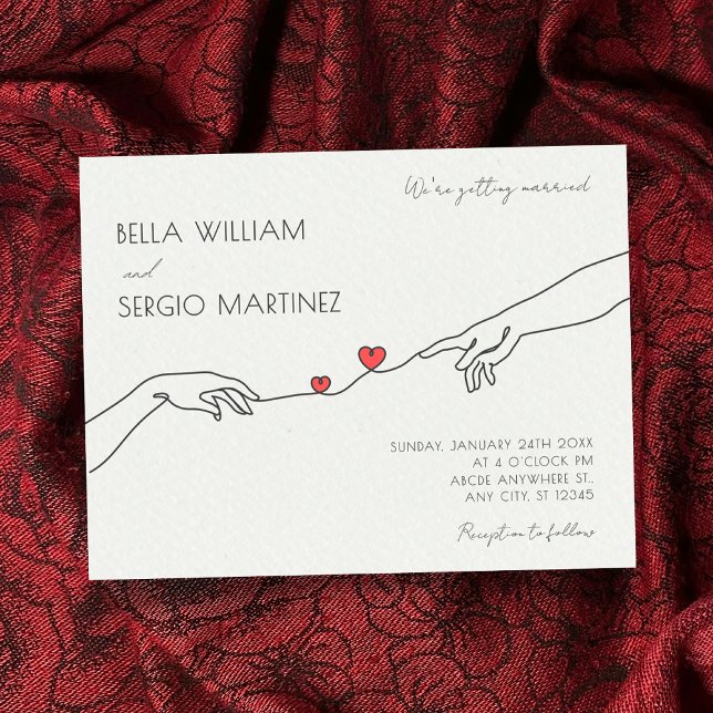 Casual minimalist wedding  invitation (Creator Uploaded)