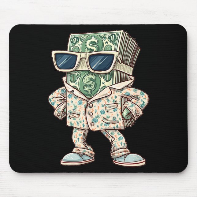 Casual Money Sleepwear Costume For Cash Lovers  Mouse Pad (Front)