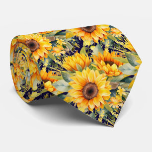 Casual Office Neck Tie Van Gogh Sunflowers