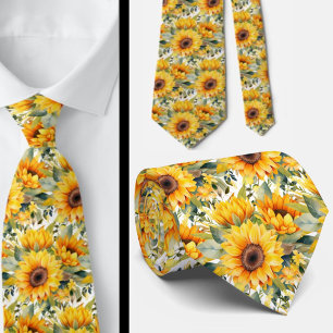 Casual Office Neck Tie Van Gogh Sunflowers