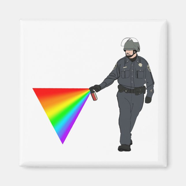 Casual Pepper Spray Cop Rainbow With Colour Magnet (Front)