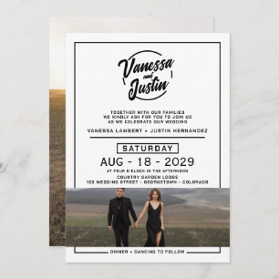 Casual Photo Wedding Invitation
