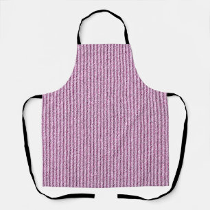 Casual Pink Corduroy Stripe Pattern Apron