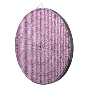 Casual Pink Corduroy Stripe Pattern Dartboard