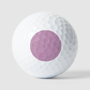 Casual Pink Corduroy Stripe Pattern Golf Balls