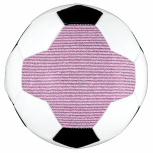 Casual Pink Corduroy Stripe Pattern Soccer Ball