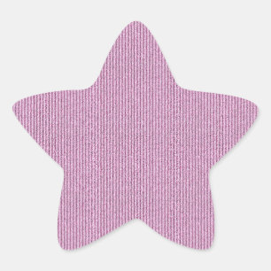 Casual Pink Corduroy Stripe Pattern Star Sticker