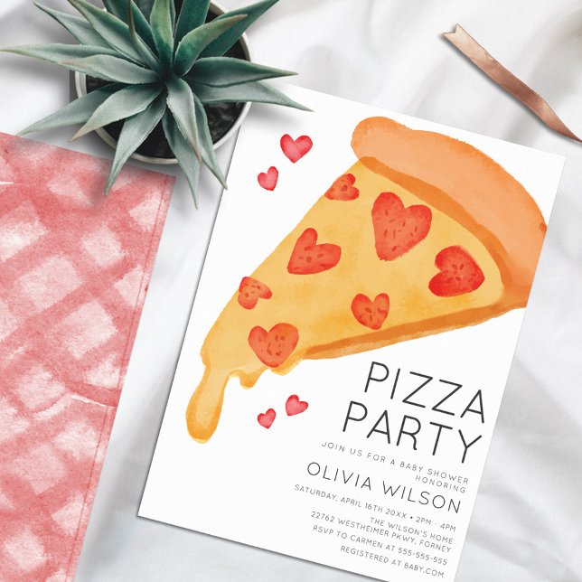 Casual Pizza Baby Shower Invitation (Creator Uploaded)