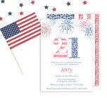 Casual Red White Blue Outdoors 21st Birthday Party Invitation<br><div class="desc">Get ready for a sizzling 21st birthday bash under the sun! Our vibrant invitation in patriotic red, white, and blue sets the stage for a fun-filled outdoor event, perfect for a BBQ cookout. Join us for a festive celebration filled with food, family, friends, and fireworks! A modern summer-inspired 21st birthday...</div>