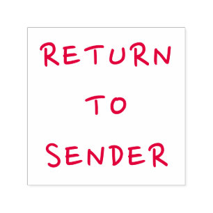 Casual "RETURN TO SENDER" Self-inking Stamp
