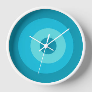 Casual Round Turquoise Wall Clock