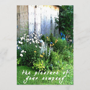 Casual Rustic Backyard Garden Wedding Invitation