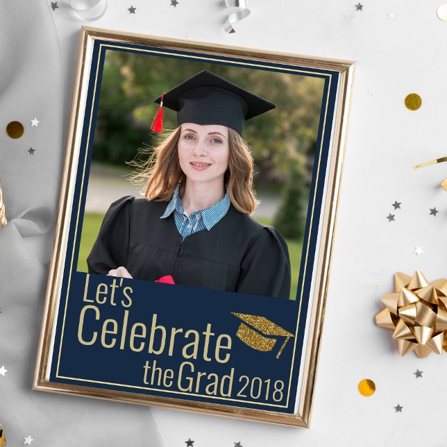 Casual Script |Custom Photo Graduation Party  Invitation (Creator Uploaded)