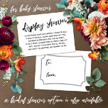 Casual Script Display Baby Shower No Gift Wrap Enclosure Card<br><div class="desc">If you're hosting a no-gift-wrap display shower for a mummy-to-be, this simple card could be the choice for you. Using a casual handwriting script font, I added a graphic typography header that reads "display shower" on the front, and "to" and "from" for the gift tag side. The template field was...</div>