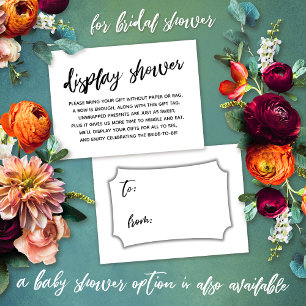 Casual Script Display Bridal Shower Gift Card
