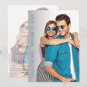 Casual Script Photo Wedding Save The Date