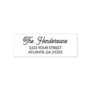 Casual Script Return Address Self-inking Stamp
