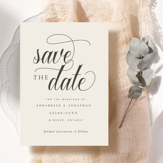 Casual Script Typography Save The Date (Creator Uploaded)