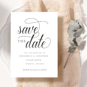 Casual Script Typography Save The Date