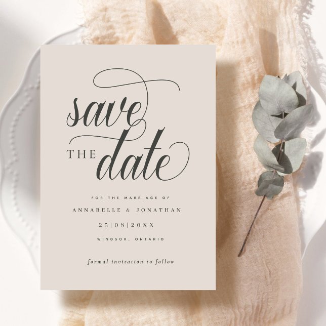 Casual Script Typography Save The Date (Creator Uploaded)