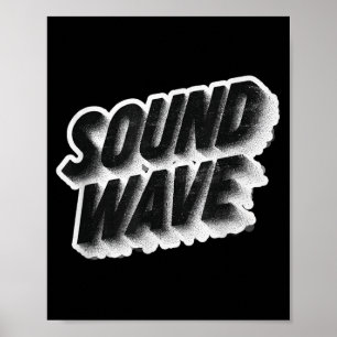 Casual Sound Wave Emblem for a Cool Look Poster