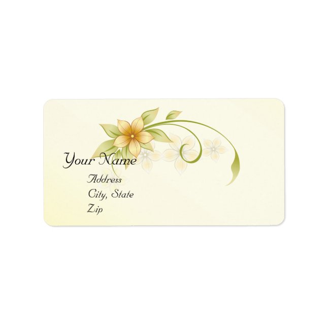Casual Spring Floral Wedding  Avery Label (Front)