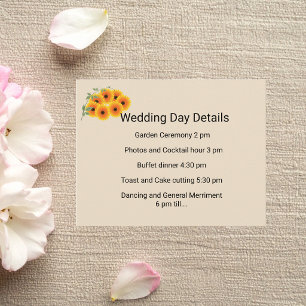 Casual Sunflower  Enclosure Card