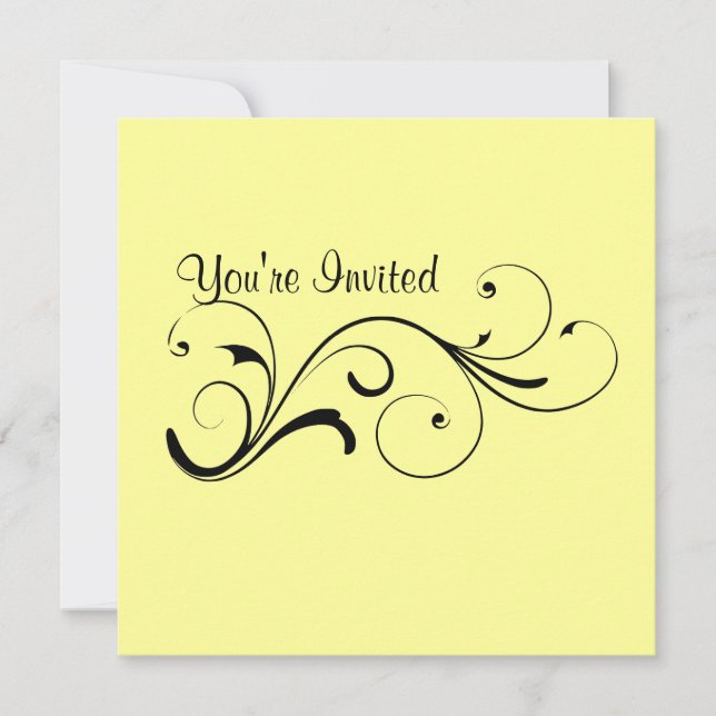 Casual Swirl Invitation (Front)