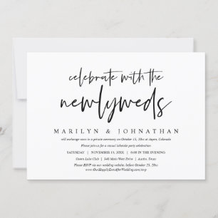 Casual Wedding Elopement Dinner Celebration Invitation