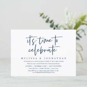 Casual Wedding Elopement, It's time to celebrate Invitation