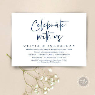 Casual Wedding Elopement Party, Celebrate with us  Invitation