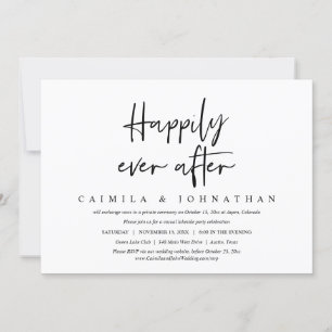 Casual Wedding Elopement Party, Happily Ever After Invitation