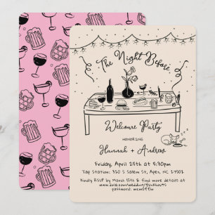 Casual Welcome Night Before Pub Restaurant Invitation