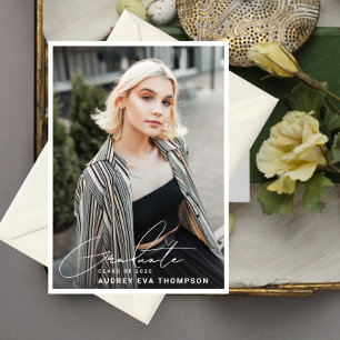 Casual Writing Graduate 2 Photo Invitation