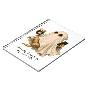 Casually Haunting My Own Life Bearded Dragon Art Notebook